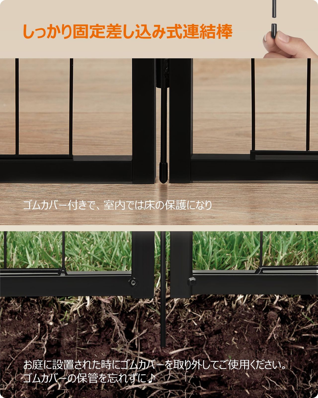 犬サークル 高さ60 cm 小型犬用 パネル 複数 スチール製 組立簡単 折り畳み式 犬ゲージ 室内外兼用 犬用サークル ペットフェンス