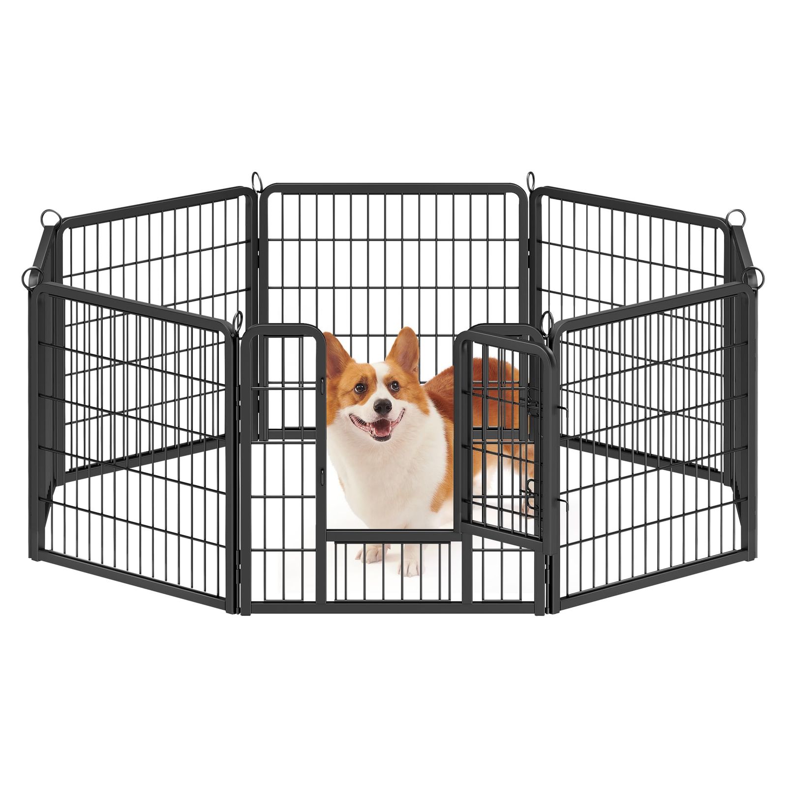 犬サークル 高さ60 cm 小型犬用 パネル 複数 スチール製 組立簡単 折り畳み式 犬ゲージ 室内外兼用 犬用サークル ペットフェンス