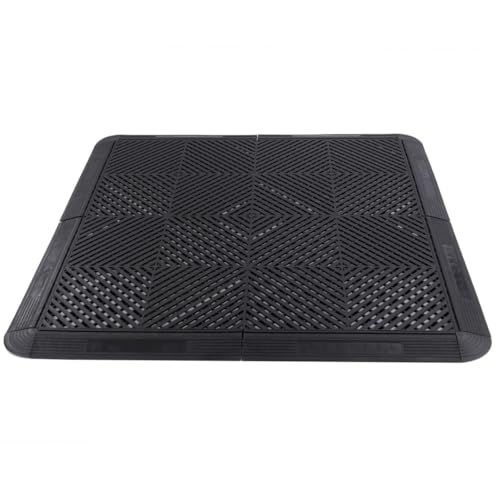  迅速に発送 ISL ガレージタイル フラットタイプ ブラック セット ×1.8 cm 業務用 高耐荷重モデル 38260 b 82 その他 キッチン 食器