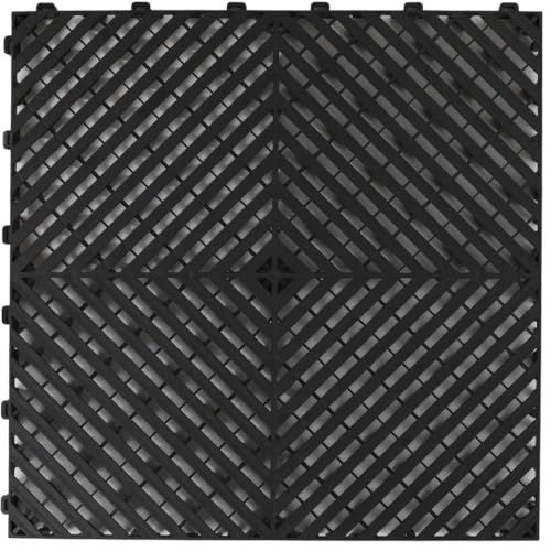 迅速に発送 ISL ガレージタイル フラットタイプ ブラック セット ×1.8 cm 業務用 高耐荷重モデル 38260 b 82