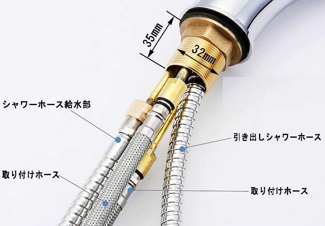  混合水栓 キッチン シングルレバー 洗面用 シャワーノズル 伸縮ノズル ハンド シャワーヘッド 伸縮 水道 System ライフシステム 水栓蛇口 Life SK 58 その他 文房具 事務用品