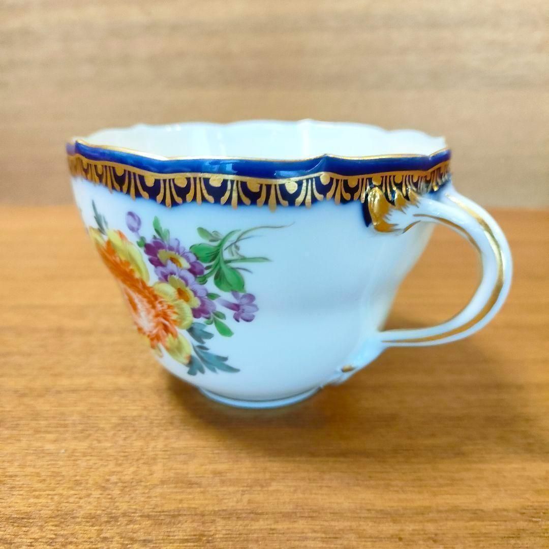 美品 ☆ Meissen マイセン Aカンテ カップ 金彩 フラワーブーケ 小花