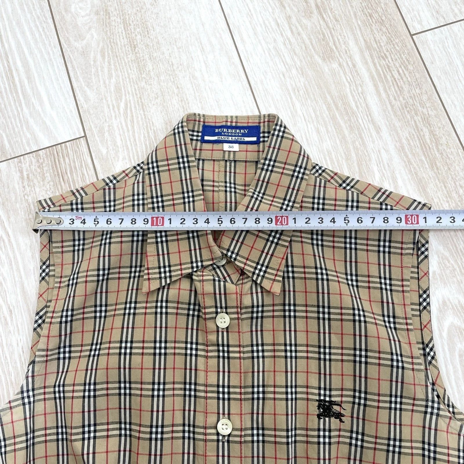 BURBERRY BLUE LABEL バーバリーブルーレーベル ノースリーブ シャツ 