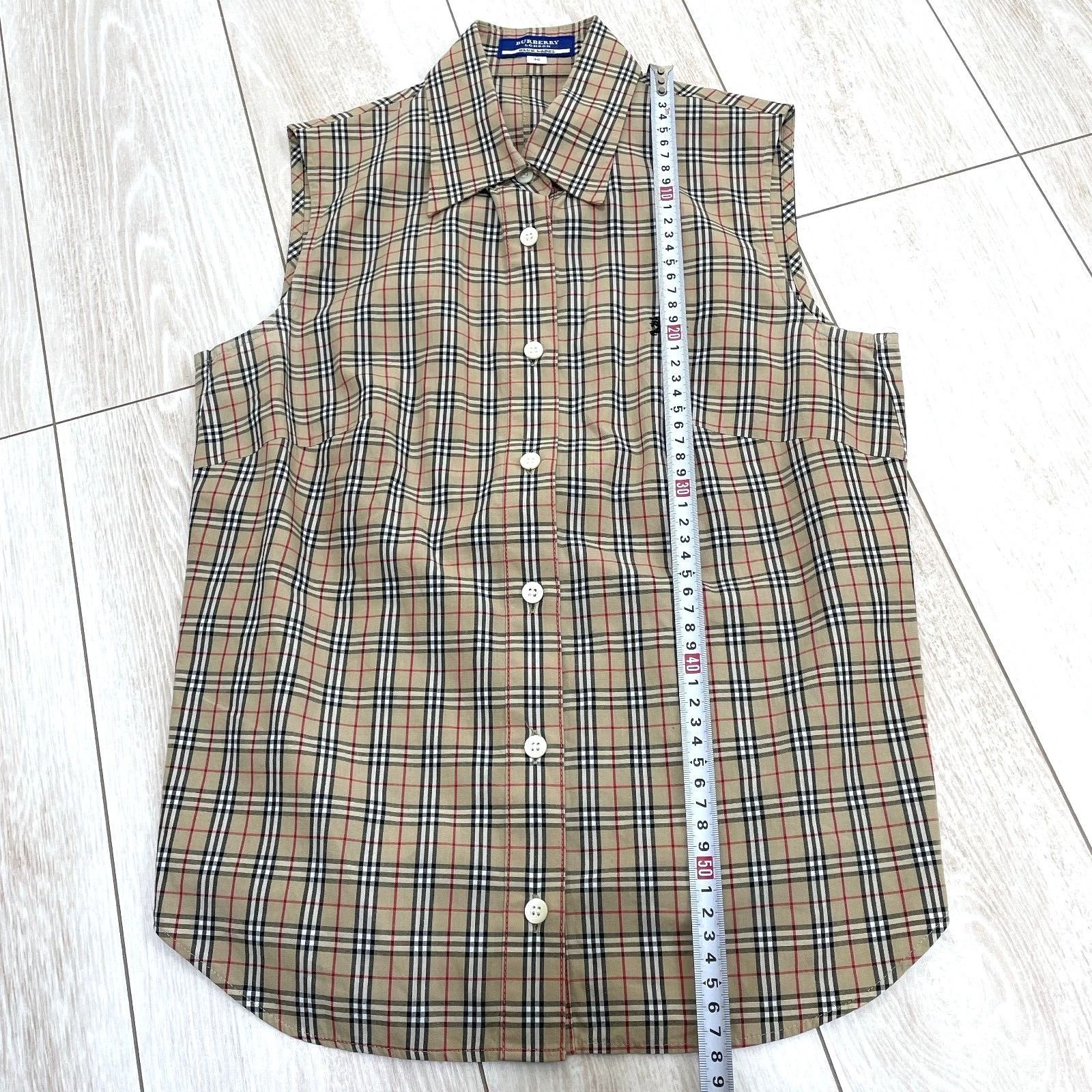 BURBERRY BLUE LABEL バーバリーブルーレーベル ノースリーブ シャツ 