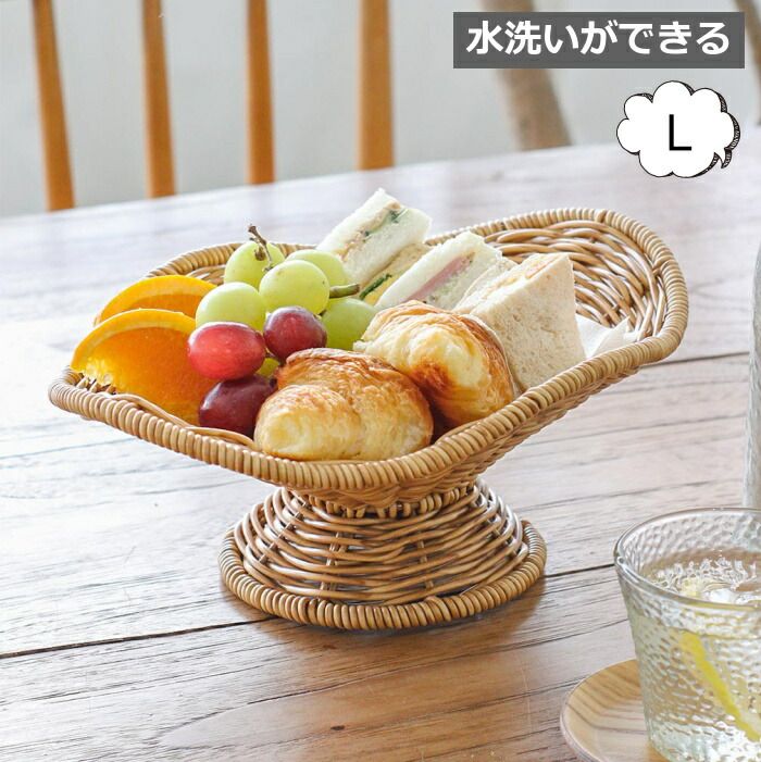 フルーツバスケット 北欧 おしゃれ 柳で編んだフルーツバスケット