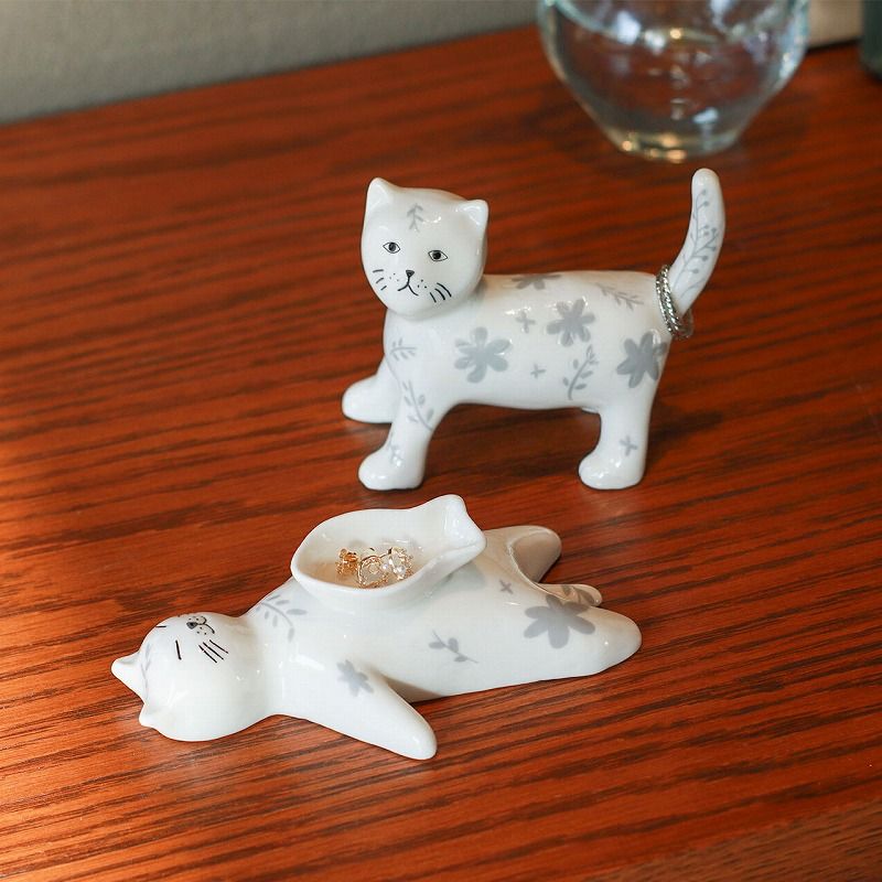 ねこのリングホルダー Zappy ザッピー クレエ Creer 陶器 アクセサリー