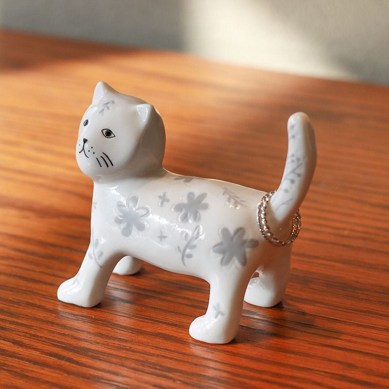 ねこのリングホルダー Zappy ザッピー クレエ Creer 陶器 アクセサリー