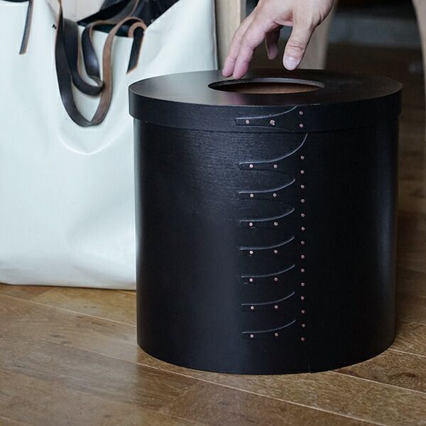 シェーカーダストボックス ブラック HS3317 収納ボックス ゴミ箱 木製 シンプル ナチュラル 北欧 インテリア ギフト プレゼント おしゃれ