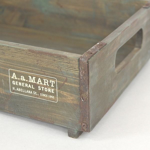 シャビーウッドボックス Mサイズ AZ-1289 アンティーク風 azi-azi