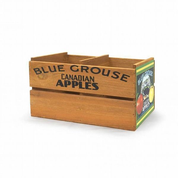 木箱 レトロ2升ボックス アンティーク風 azi-azi アジアジ CA-1029