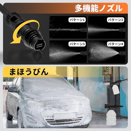 高圧洗浄機超軽量2.8 kg 高圧洗浄 新型12 MPaミニ高圧洗車機 コンパクト IPX 5防水 コンパクト収納 無段階ノズル調整 泡ノズル ダブル吸引と直通水ホース 温水対応 水道管に接続 噴射距離15メートル 女性や高齢者でも片手 7 d 3 c 06 e 9 その他 キッチン 食器