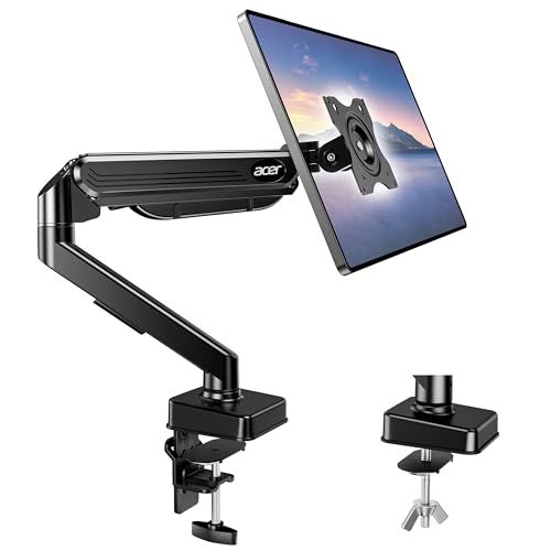 Acer モニターアーム シングル 17?34インチ対応 PCモニタースタンド ガススプリング式 耐荷重2.2?9 kg VESA 75 x mm 100 グロメット式 クランプ式もにたーあーむ 1画面 アルミニウム合金製 d 4 f 153 1