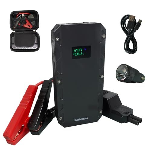 カシムラ Kashimura ジャンプスターター12000 mAh 車のバッテリー上がり対策 ガソリン車7 L ディーゼル車6 L対応 保護回路機能内蔵のケーブル LEDライト搭載 NKD 239 f 47153 cc