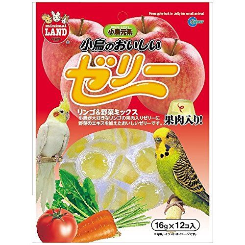 （まとめ買い）マルカン 小鳥のおいしいゼリー 16g×12個入 MB-312 【×10】