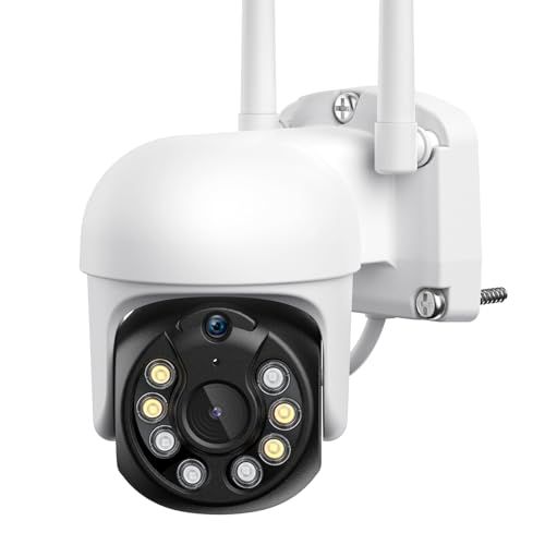 500万画素 自動追跡機能 防犯カメラ 屋外 ワイヤレス 360°全方位監視 Ptzカメラ AI人物検知 人感発光 夜間カラー 音声警報 動体検知 監視カメラ 録画機能付き 常時録画 録音 双方向通 258660 fb