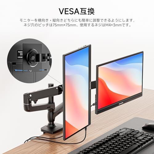 2026モデル モバイルモニター Dopesplay 15.6インチ HDR VESA対応 自立型 スピーカー内蔵1920*1080 ゲームモバイルディスプレイ 薄い 軽量 非光沢IPS液晶パネル サブモ スイッチ用 ポータブル f 1 70352
