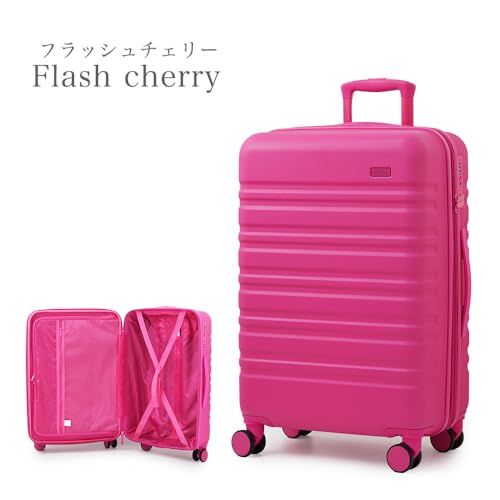 スーツケース 機内持ち込み 軽量 2泊3日 小型 キャリーケース sサイズ 大容量 1泊2日 キャリーバッグ s TSAロック 頑丈 かわいい おしゃれ トランク 旅行 バービーピンク ピンク フラッシュチェリー 20 f 766 17 c