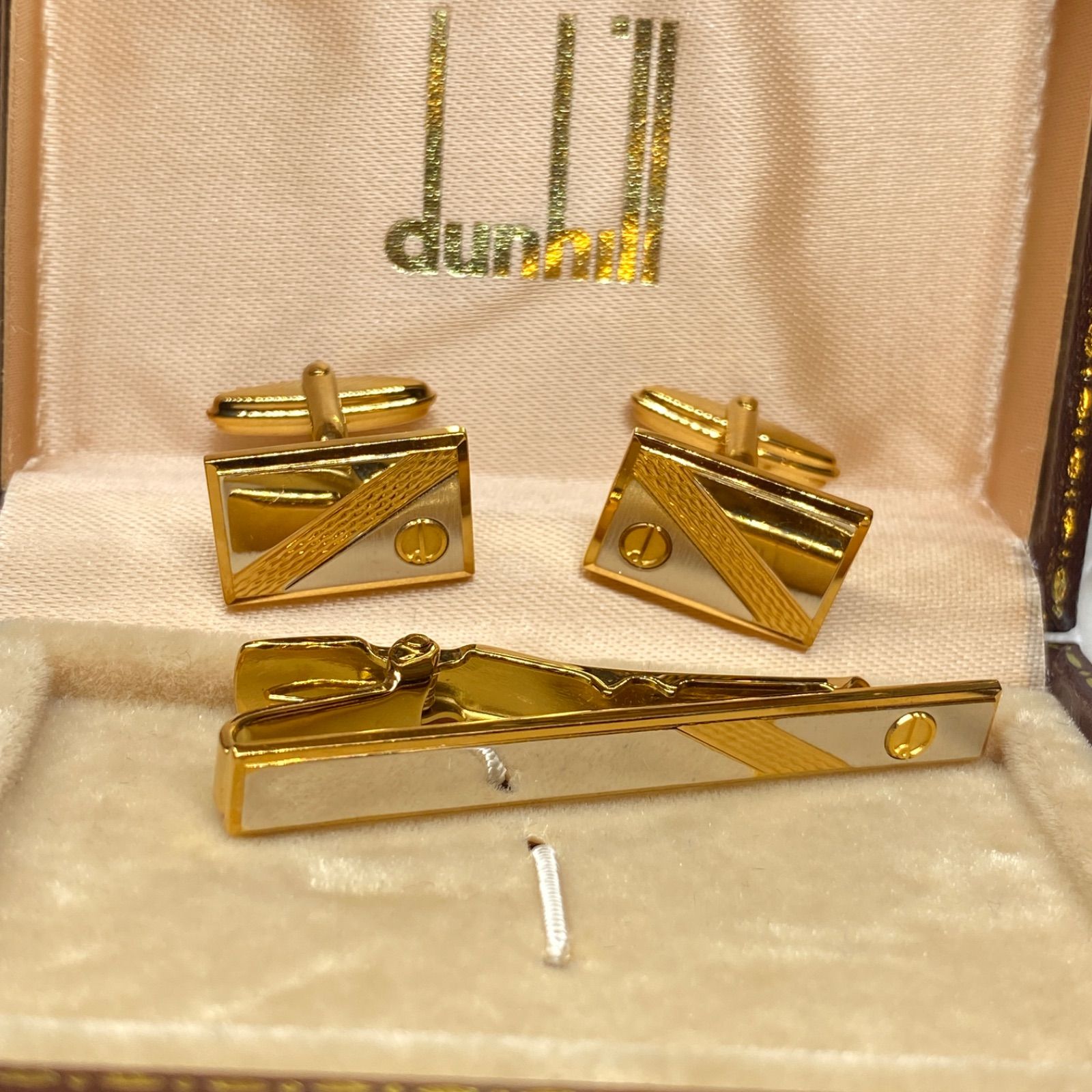 dunhill　ダンヒル　カフス6点　ネクタイピン5点　まとめ売り　ゴールド系 dunhill ダンヒル カフス6点 ネクタイピン5点 まとめ売り ゴールド系 3