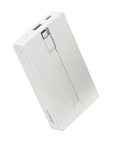 迅速に発送 cheero 準固体電池搭載 10000 mAh PD 20 W 急速充電対応 PSE認証 ケーブル一体型 小型 軽量 薄型 コンパクト 安全設計 USB-C|USB-A 2ポート スマホ充電器 CHE-135-WH 9 cf 96312