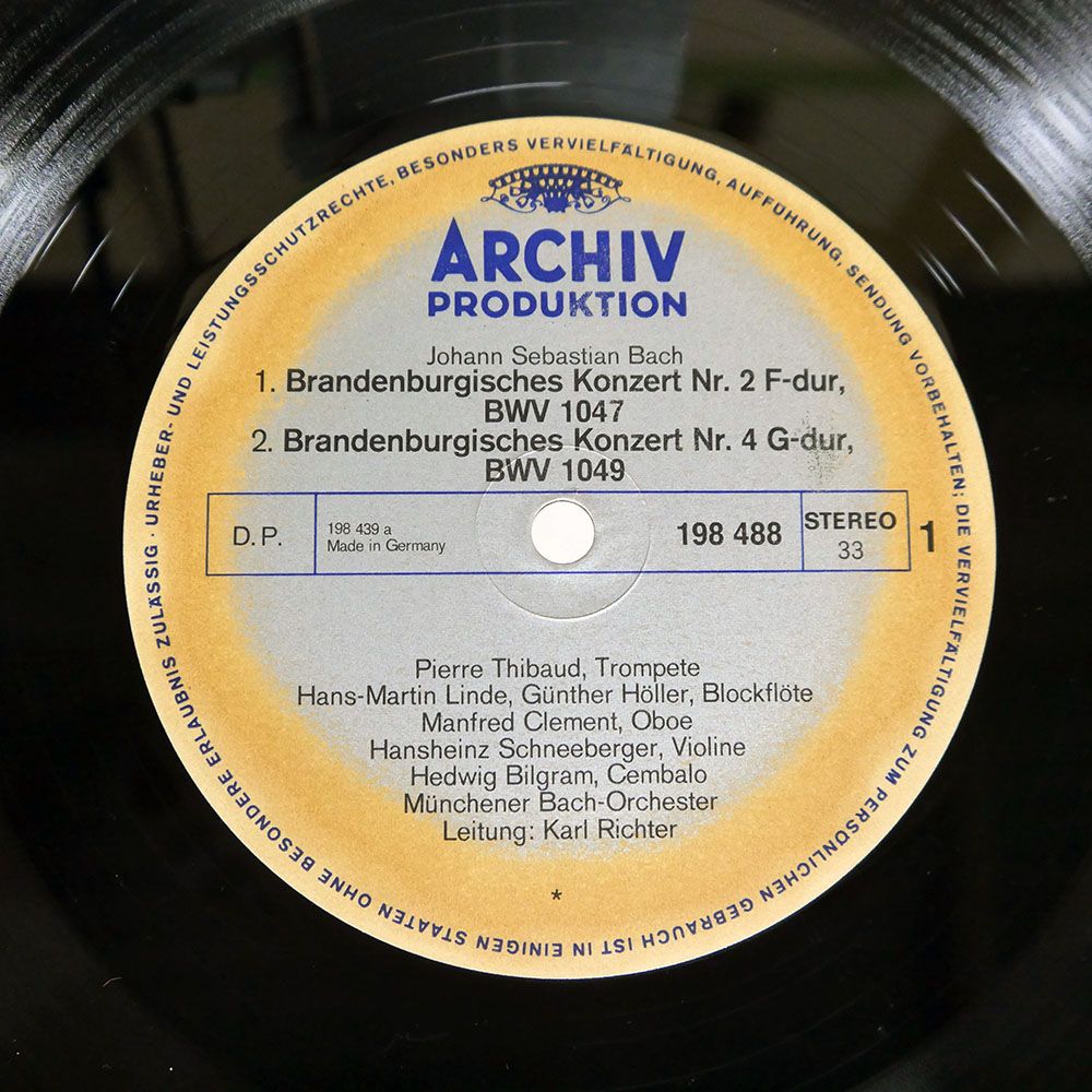 独 帯付き ドイツ盤 カールリヒター/バッハブランデンブルク協奏曲
