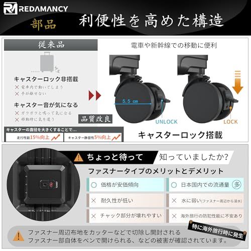 【新品】Redamancy 客室乗務員設計指導 スーツケース 機内持ち込み S Amazon | [Redamancy] スーツケース 【CA監修×日本企画】 機内持ち込み