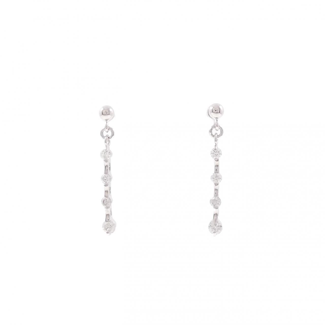 K18WG ダイヤモンド ピアス 0.30CT 【公式通販】