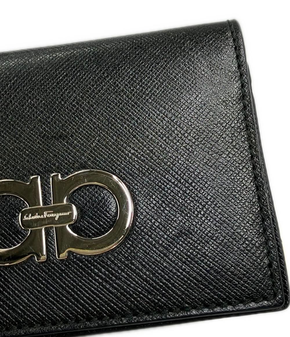 美品！サルヴァトーレフェラガモ カードケース ガンチーニ　レザー名刺ケース サルヴァトーレフェラガモ カードケース 名刺入れ ガンチーニ メンズ