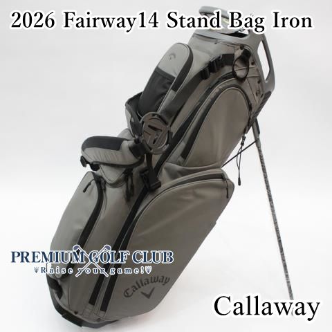 キャロウェイ 2026 Fairway14 スタンドバッグ Iron グレー 14分割口 2026年 日本未発売USモデル 7225
