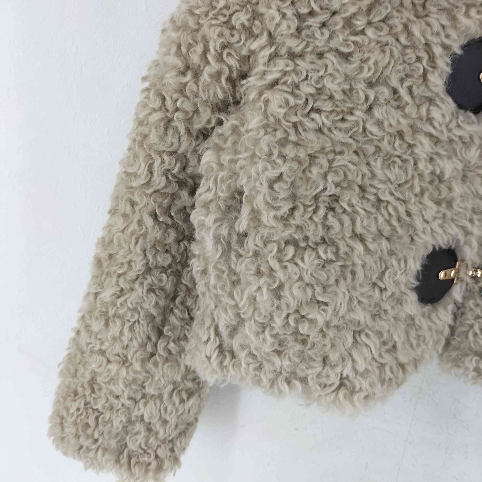 ザラ ZARA トグルボタン フェイクファージャケット レディース import