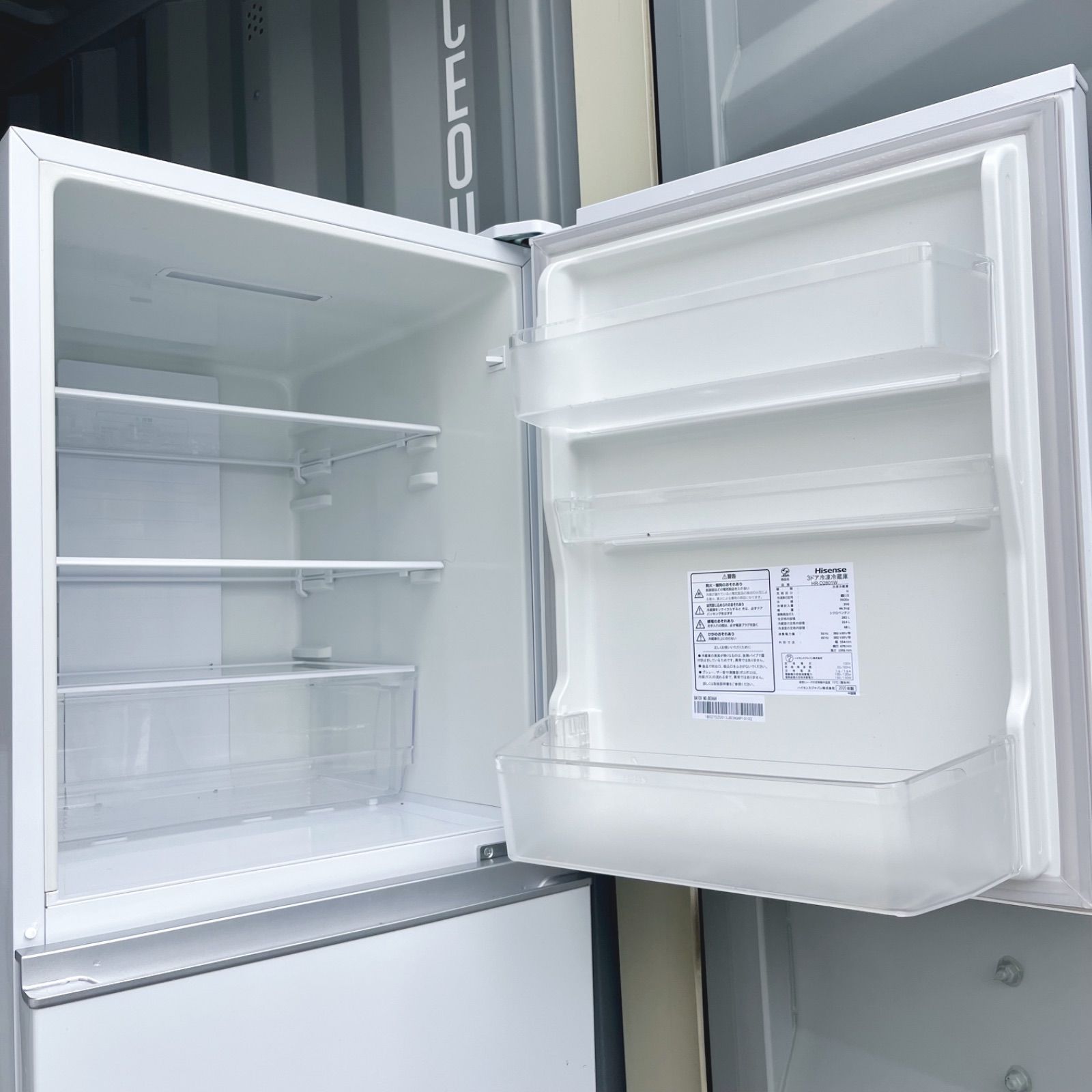 351取付無料！新生活応援 シンプルホワイトインテリア3ドア冷蔵庫