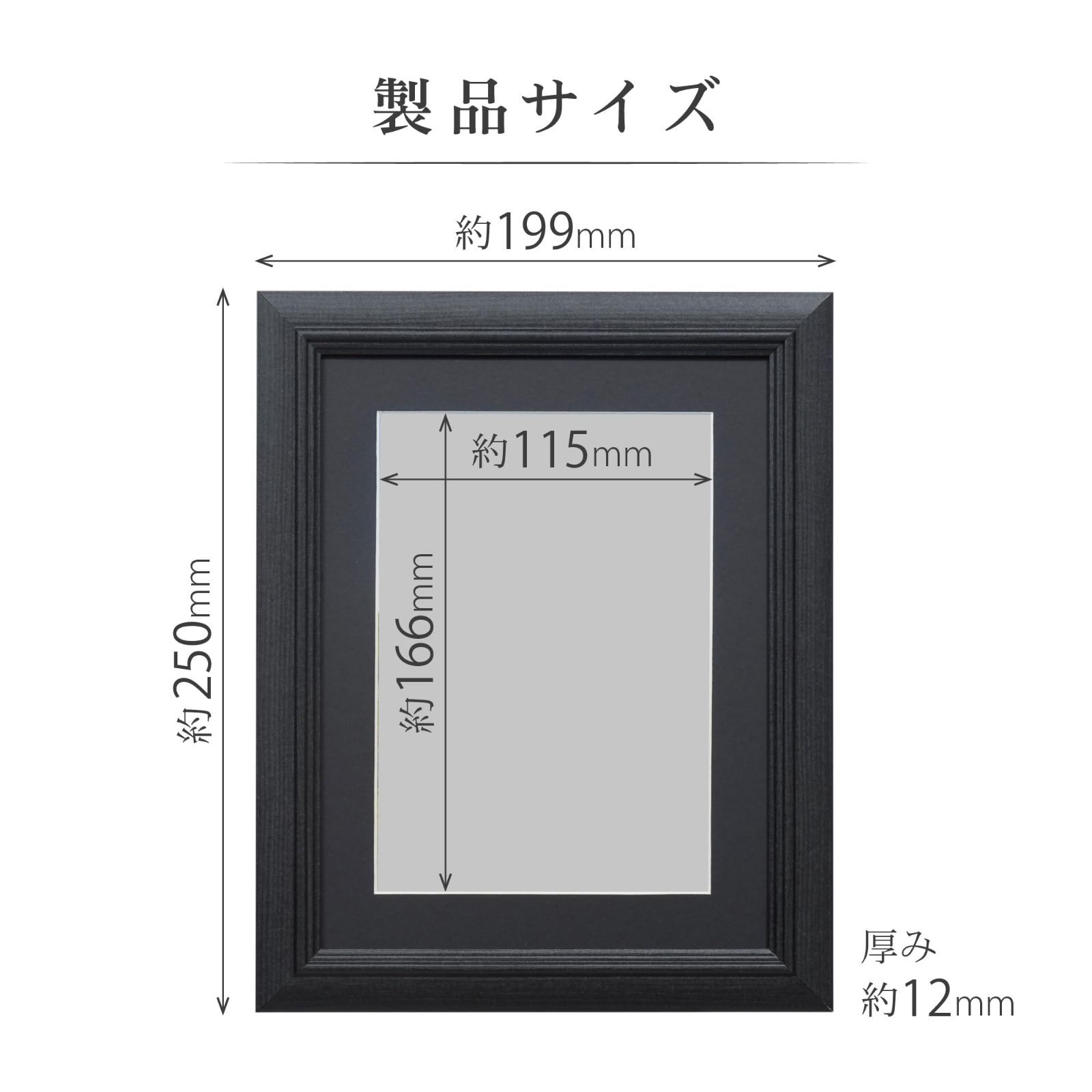 人気商品】スタンド付き 2L FW-04 ブラック 木製額縁 HAKUBA FW-4-BK2L 