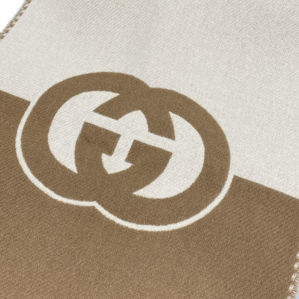 GUCCI マフラー　美品　ブラウン　カシミア GUCCI マフラー GGスプリーム スカーフ＜ブラウン＞ (GUCCI/マフラー