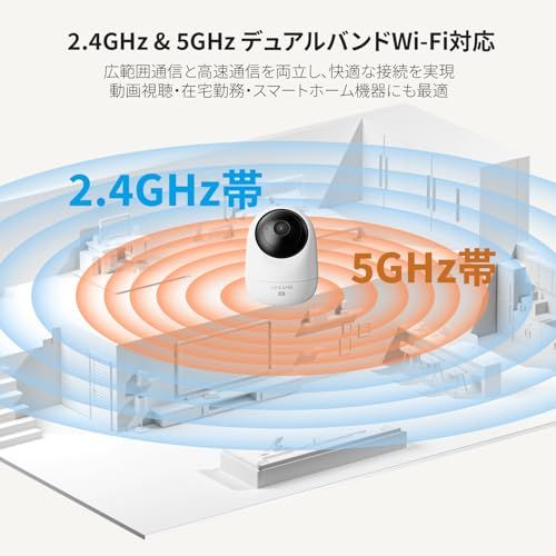 Dreame ペットカメラ デュアルバンドWiFi 2.4 GHz|5 GHz対応 見守りカメラ 400万画素 みまもりカメラ 真のプライバシー保護 監視カメラ 室内 Alexa|Google対応 360°パンチルト ナイトビジョン 963 ec 0 d 4