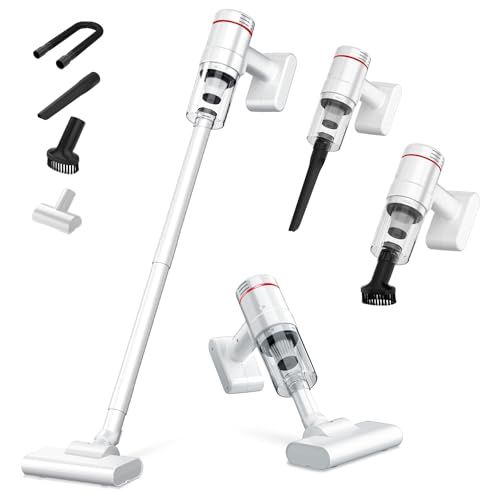 2026進級版-15000 pa 超強力吸引-超軽量0.6 kg 掃除機 コードレス Type-C充電式 35分間連続稼働 コードレス掃除機 2 way スティッククリーナー ハンディクリーナー 5種類ノズル 延長パイプ ライト付き da 5 a 87 1