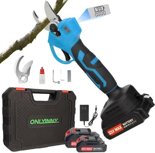 2026新型 21 V電動剪定鋏 600 Wブラシレスモーター 30 mm切断径 SK 5高炭素鋼 .0 Ahバッテリー 刃 急速充電器 庭|屋外|農場|庭園用コードレス剪定鋏 軽量設計 72 e 204 a 0