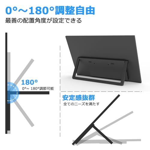 Acouto Zen 15 モバイルモニター 6インチ 自立型スタンド モバイルディスプレイ ゲーム スイッチ用 USB Type C HDMI 1920 x 1080 非光沢 内蔵スピーカー IPSパネル VESA対応 PS 5 3 bf 4028 b