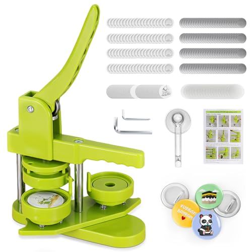 缶バッジメーカー 58 mm缶バッヂ製造機 缶バッチマシーン 缶バッジ バッジ素材 付き アニメ|アイドル グッズ オリジナルバッチ 軽量 DIYのおもちゃ バッヂ製造機 手芸 手づくり 入学祝いプレゼント 丸形 po 0106 ceb 5