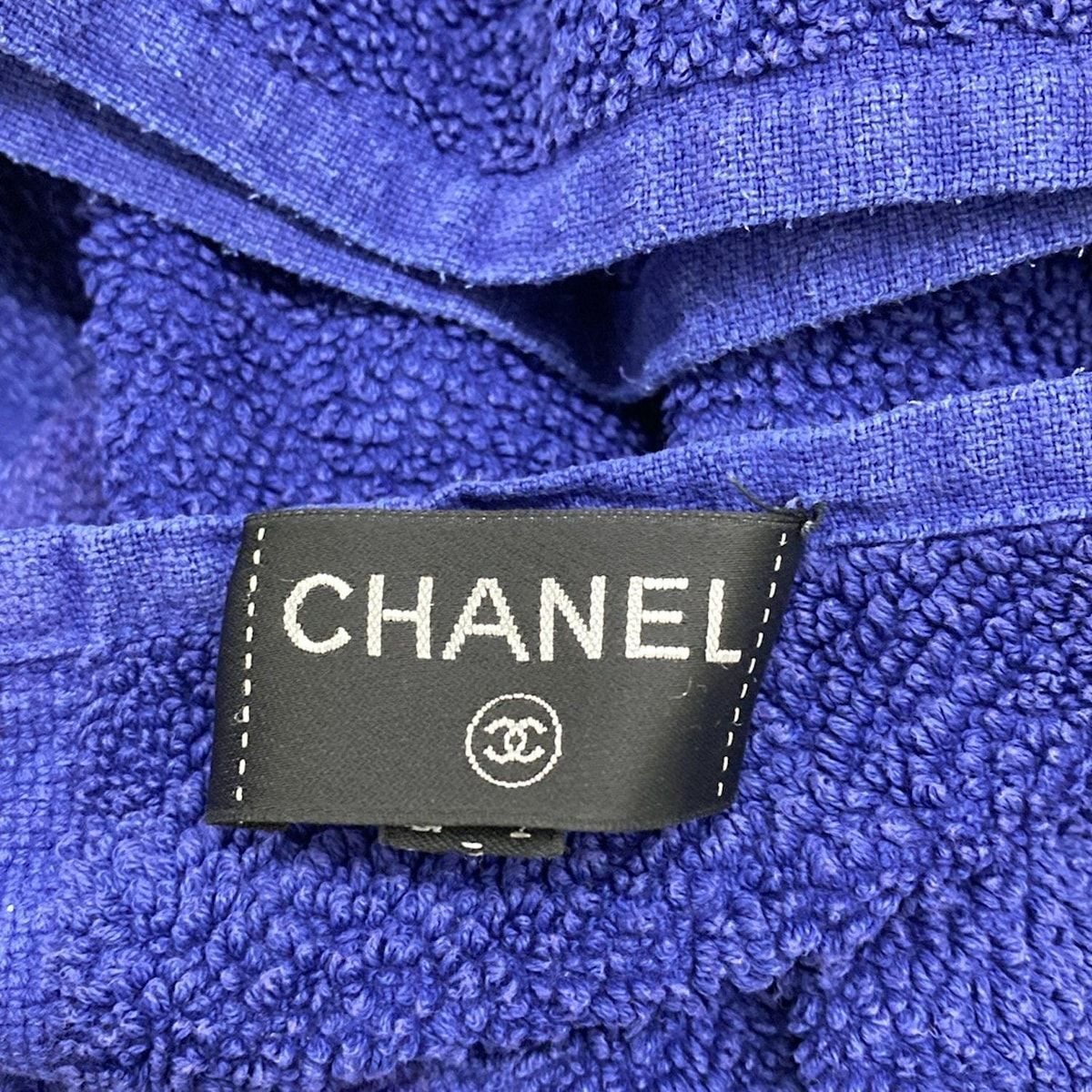 CHANEL(シャネル) 小物 ブルー ココマーク/タオルケット コットン