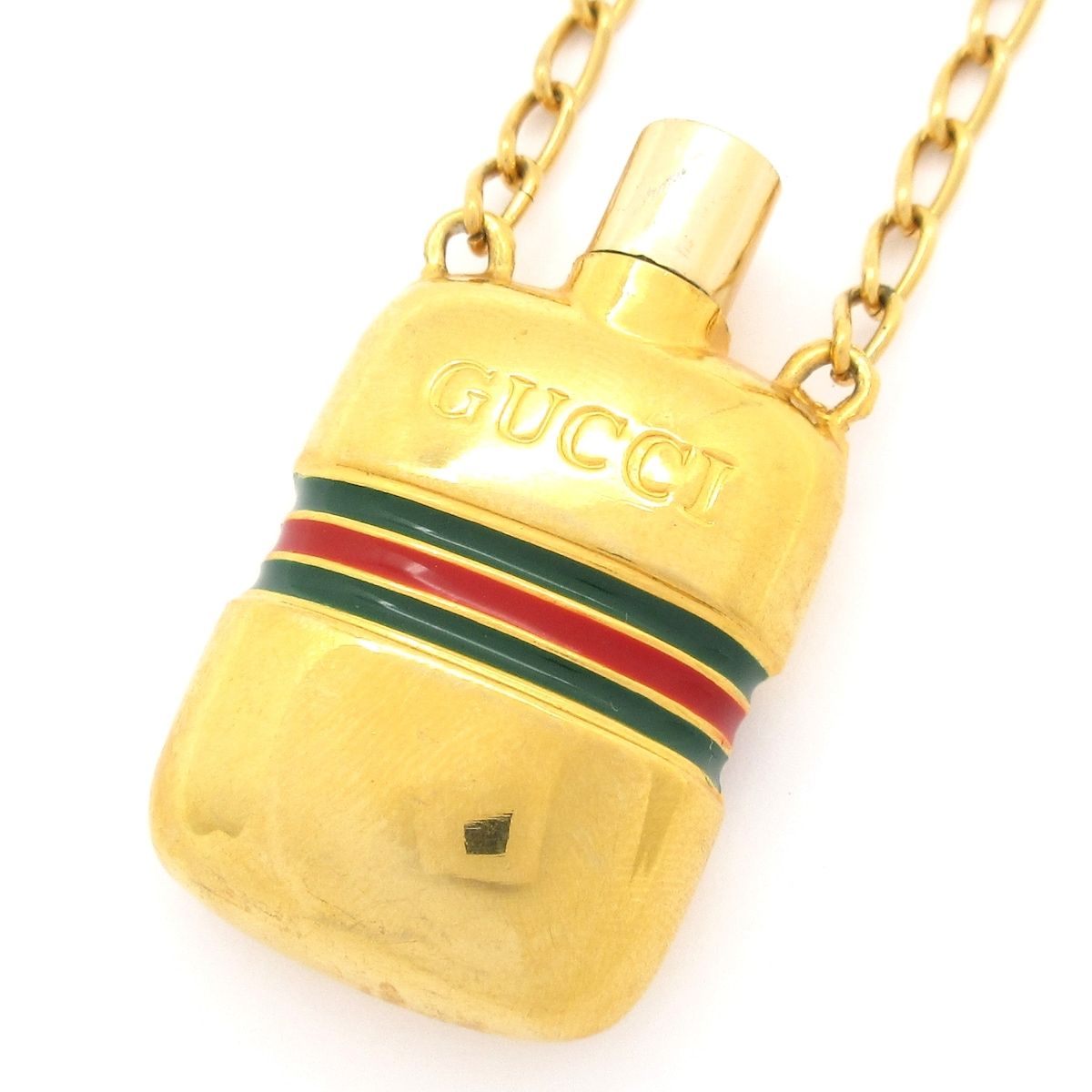 GUCCI‡グッチパヒュームボトルネックレス シェリーライン ゴールド希少 オールドグッチ ☆ ヴィンテージ シェリーライン ネックレス