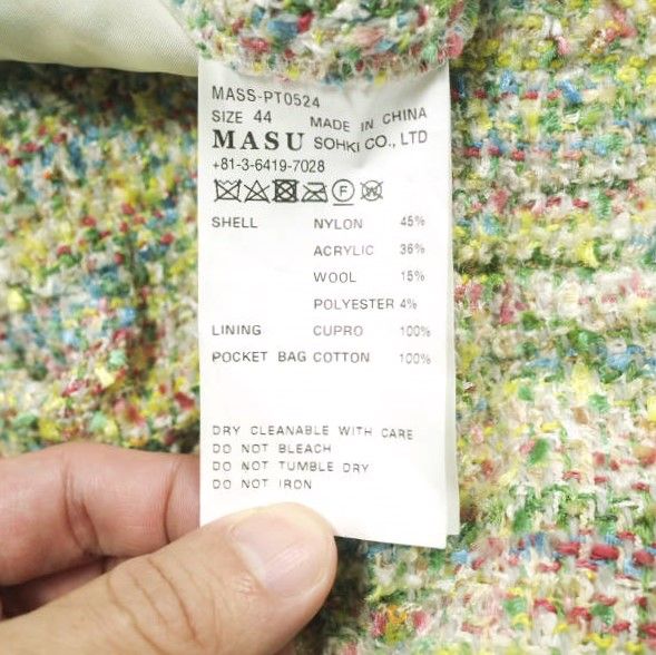 MASU エムエーエスユー 24SS CANDY TWEED WIDE PANTS キャンディー