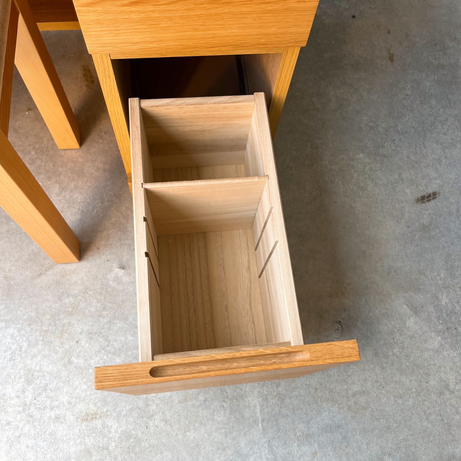 取付無料！高野木工 レッチェ80 北欧風ホワイトオークドレッサー 椅子