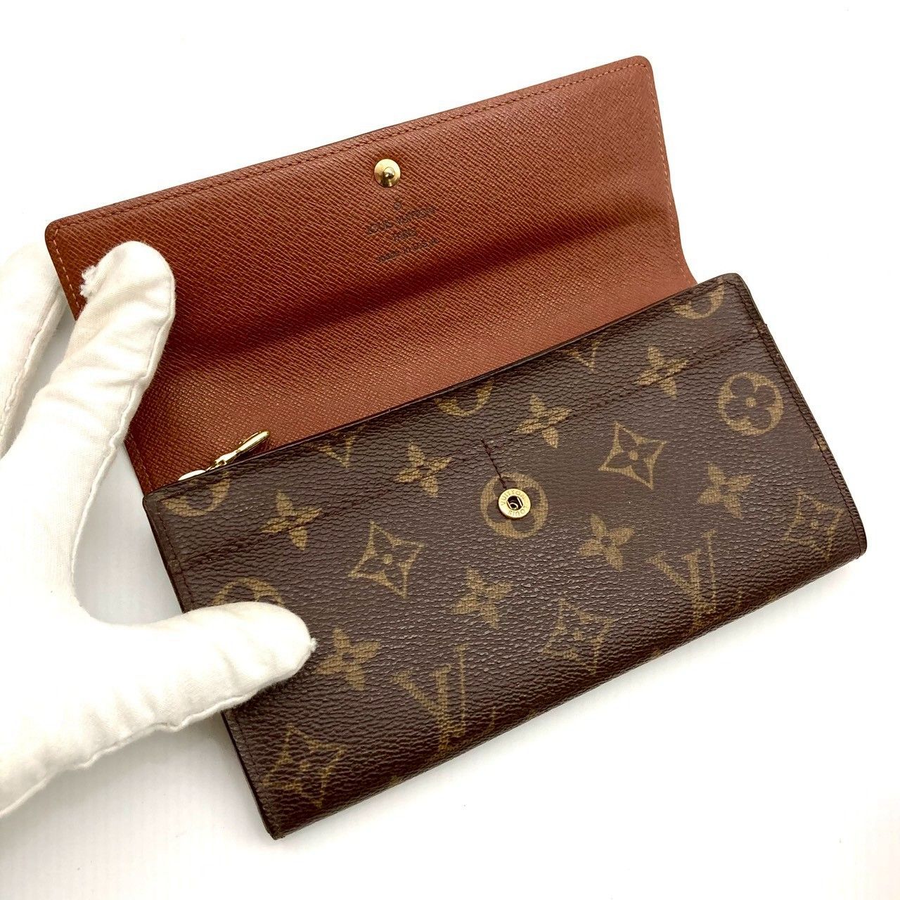 ルイヴィトン ポシェット ポルト モネ クレディ 二つ折り長財布 80122