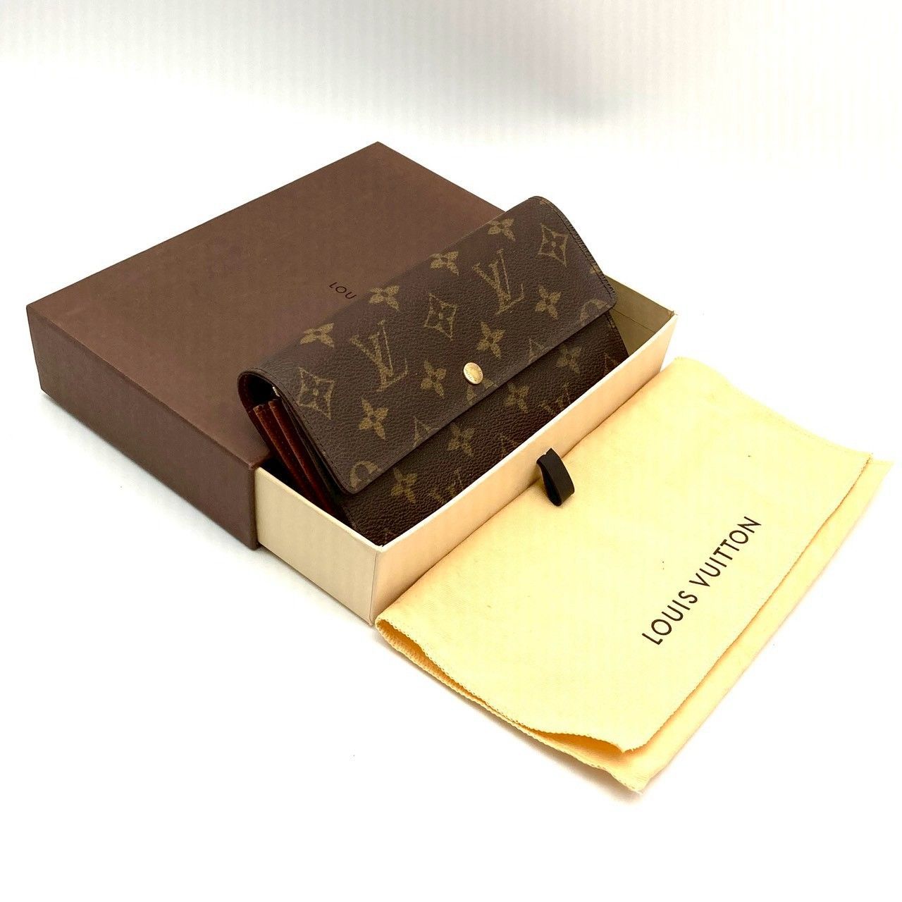 ルイヴィトン ポシェット ポルト モネ クレディ 二つ折り長財布 80122