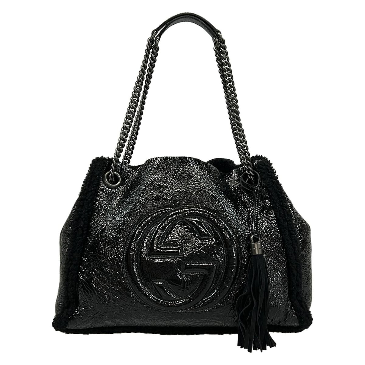 GUCCI(グッチ) トートバッグ ソーホー 308982 黒 チェーンショルダー