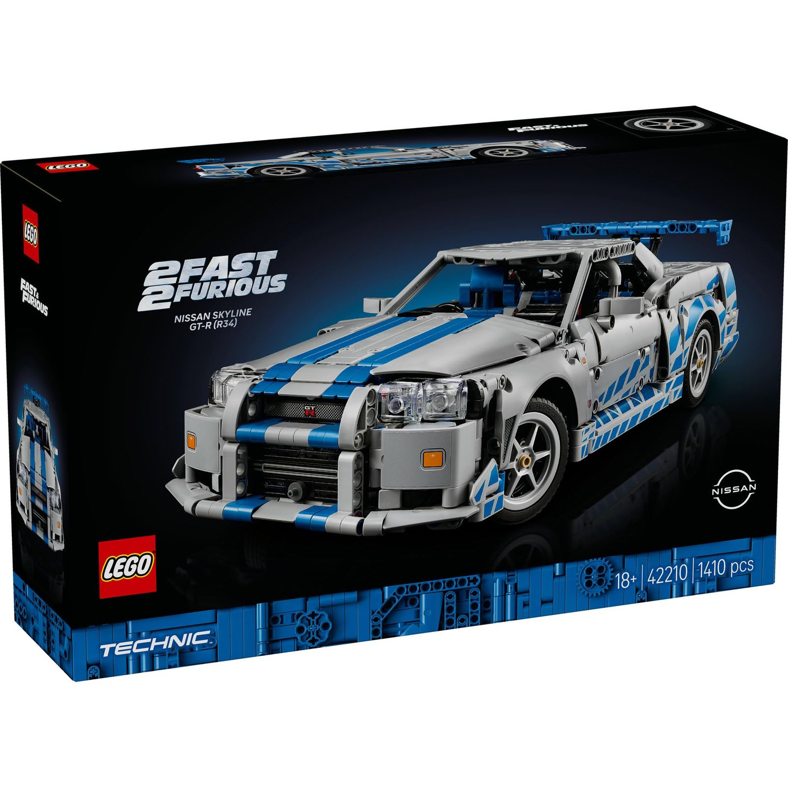 レゴ LEGO テクニック ワイルド スピード 日産スカイラインGT-R R 34 おもちゃ 玩具 プレゼント ブロック 男性 女性 乗り物 車 ミニカー 母 父 42210