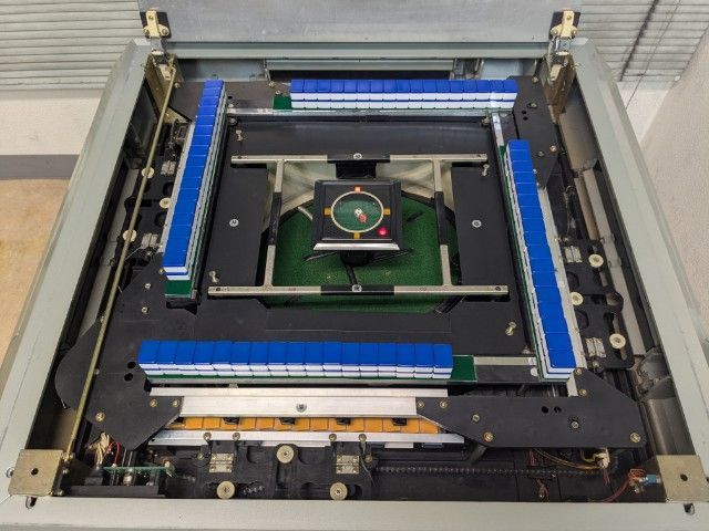 ●○●【発送可】中古全自動麻雀卓 AMOS SUPER GABIN『アモス スーパー ギャバン』 50hzブルーパール●○● ○○○【発送可】中古全自動麻雀卓 AMOS SUPER GABIN『アモス スーパー