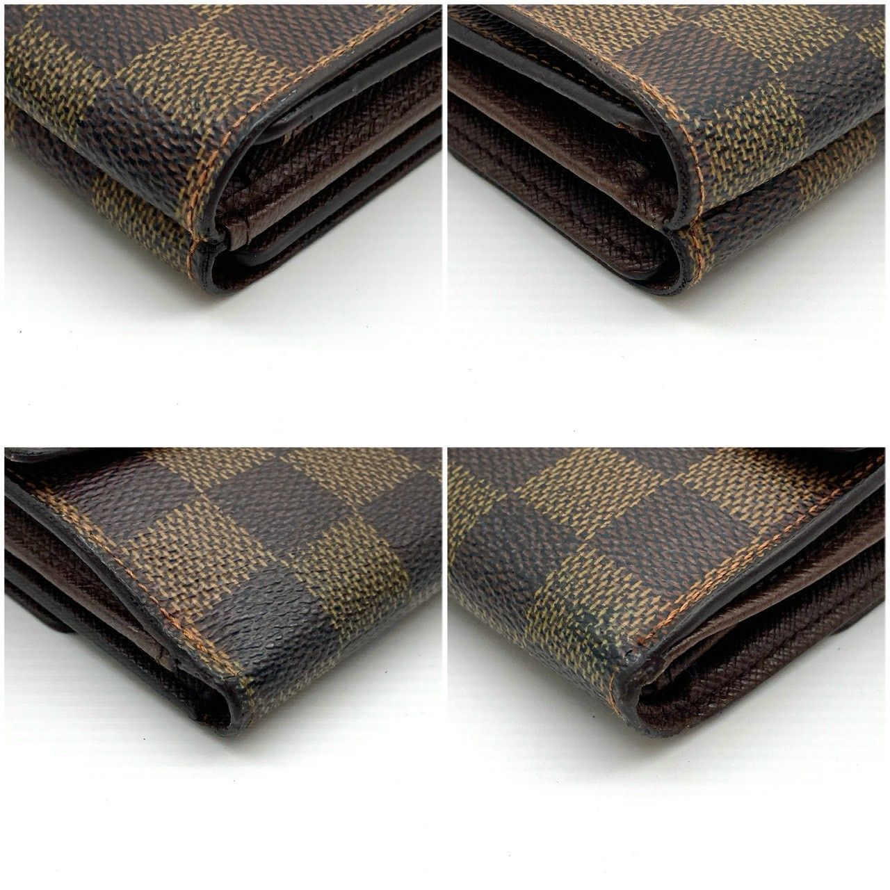 ルイヴィトン ダミエ ポルトモネ ビエ カルトクレディ 三つ折り財布