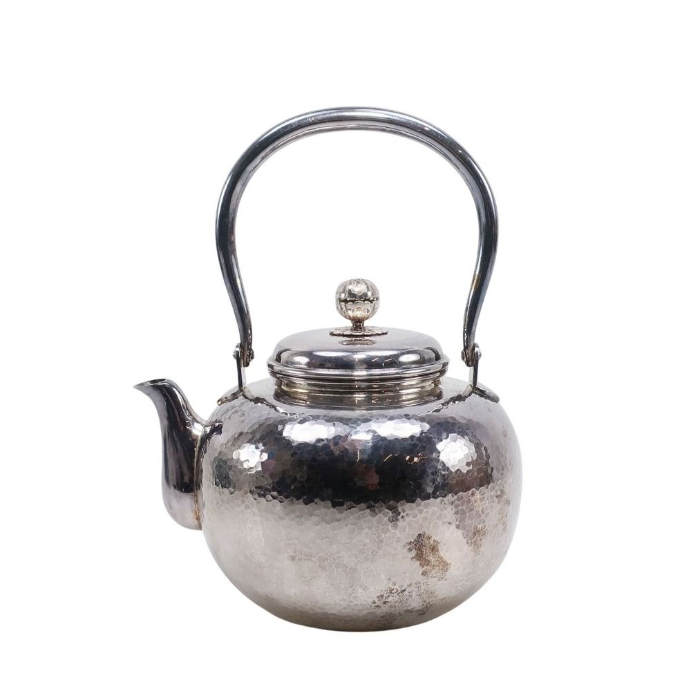 純銀製 湯沸 純銀刻印 銀瓶 純銀 _ 骨董品 - メルカリ