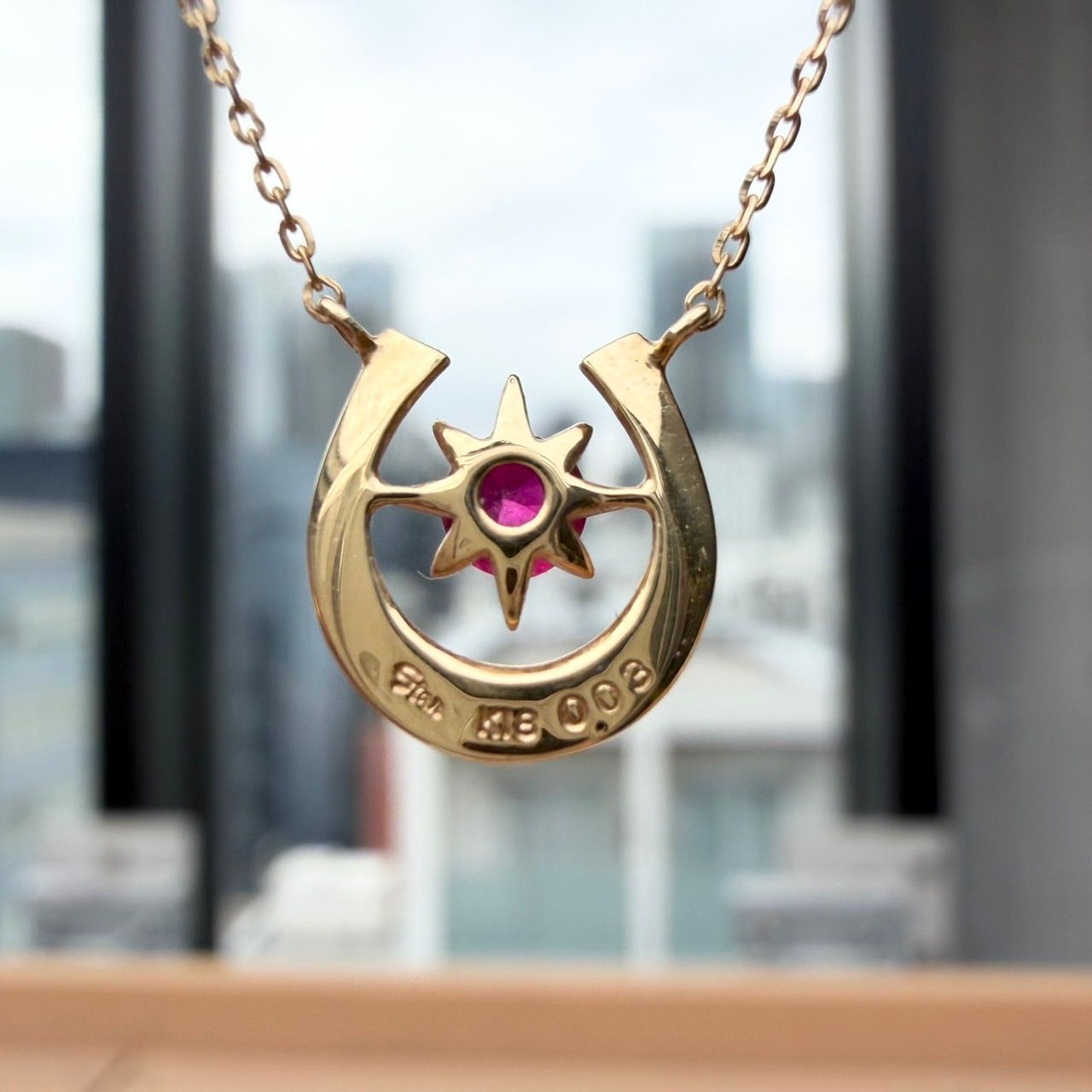 スタージュエリー K18 ルビー0.03ct ダイヤモンド ネックレス - メルカリ