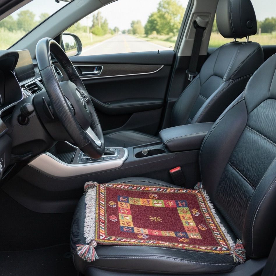 ギャッベ座布団 ペルシャ 本物 手織り大きめ サイズ 40/47cm ペルシャ 高品質 ギャッベ座布団 おぎめ 本物 手織り絨毯 ギャベ